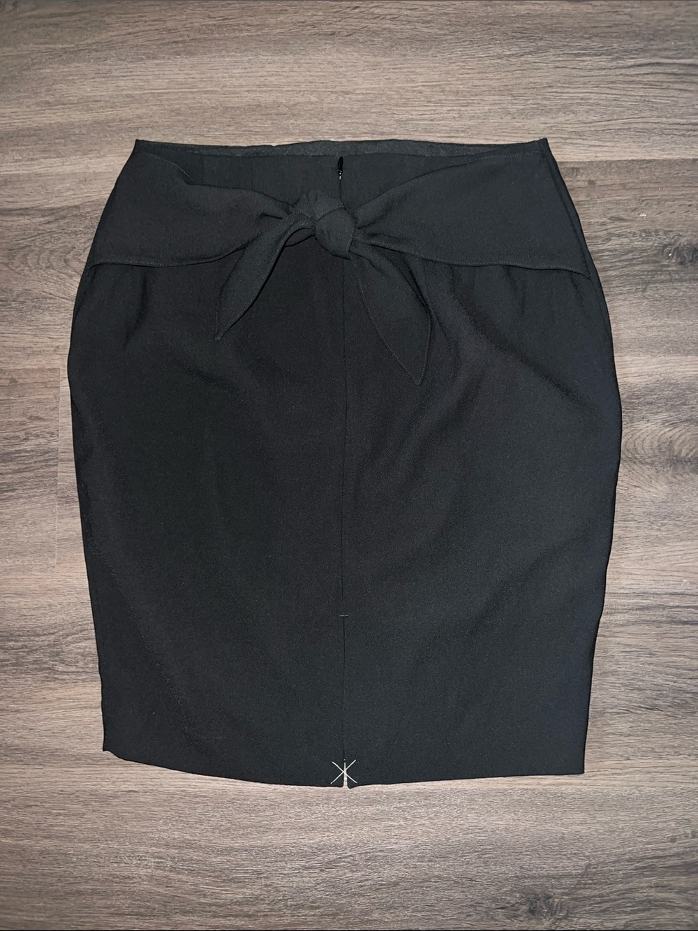 NWOT Express Black Pencil Skirt with Back Tie Waist